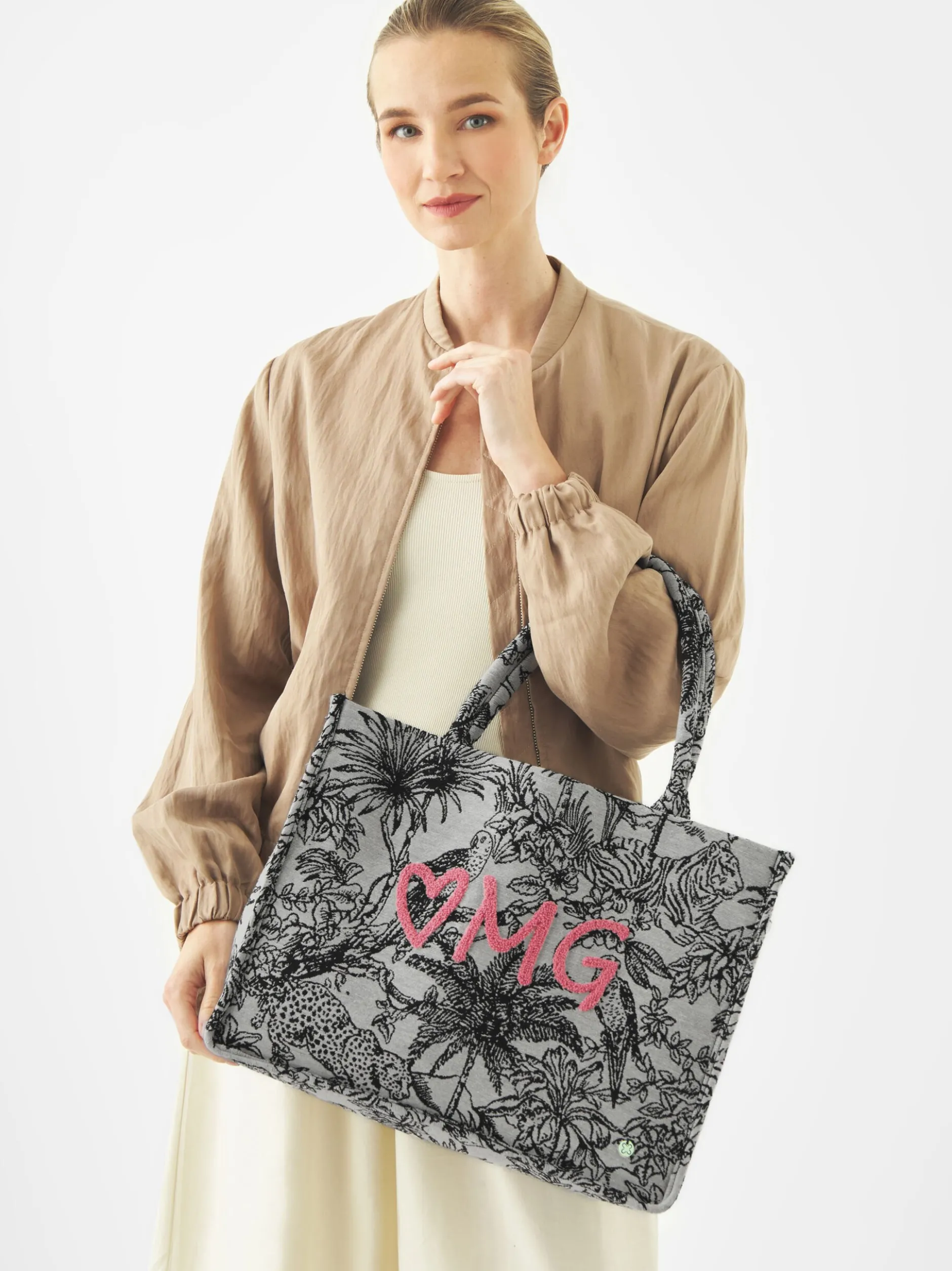 Codello Damen Shopper in weiß schwarz