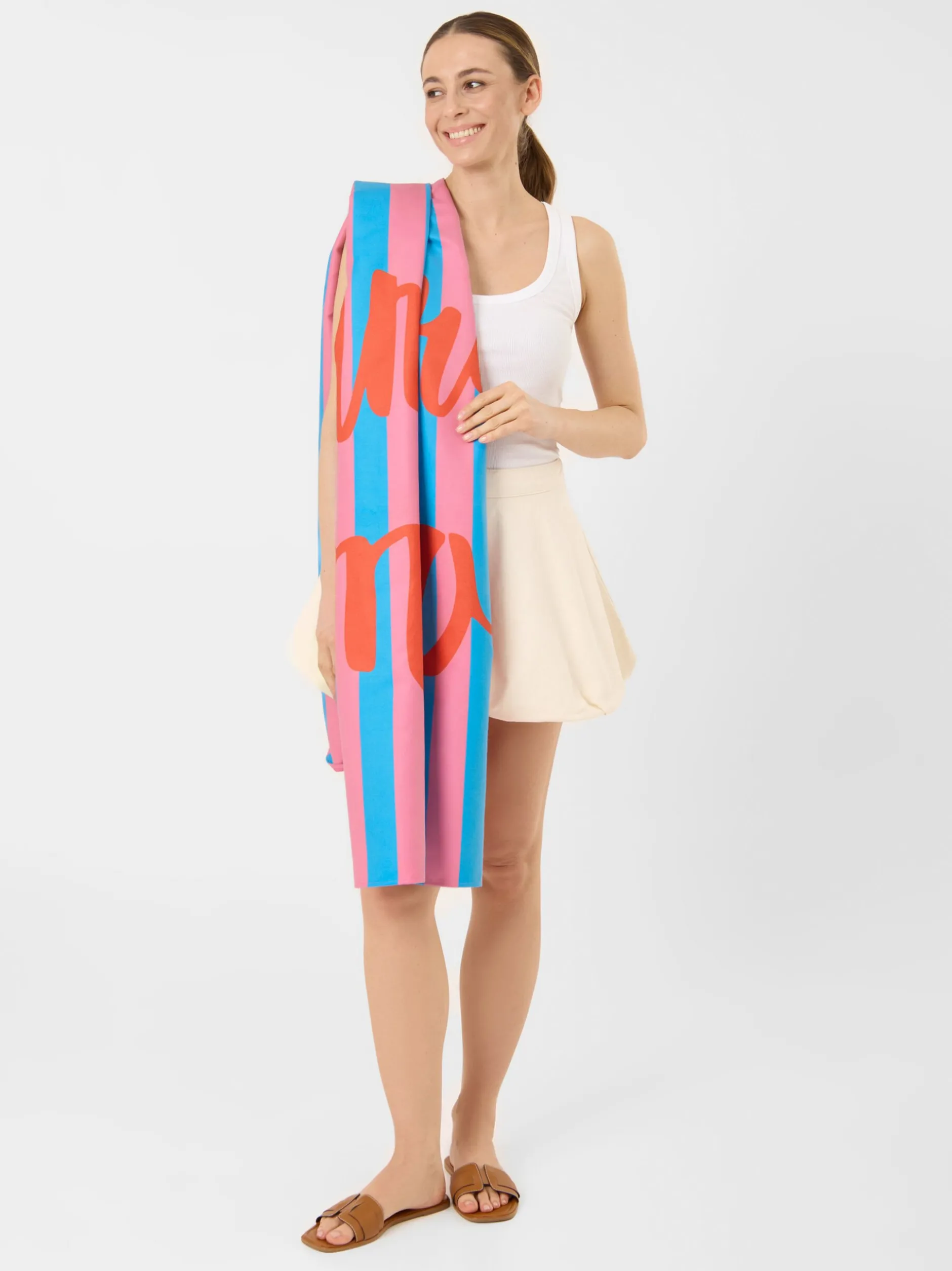 Codello Damen Strandtuch in blau pink