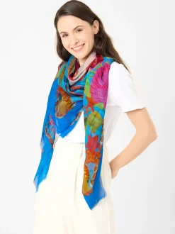 Codello Damen Tuch in blau mehrfarbig