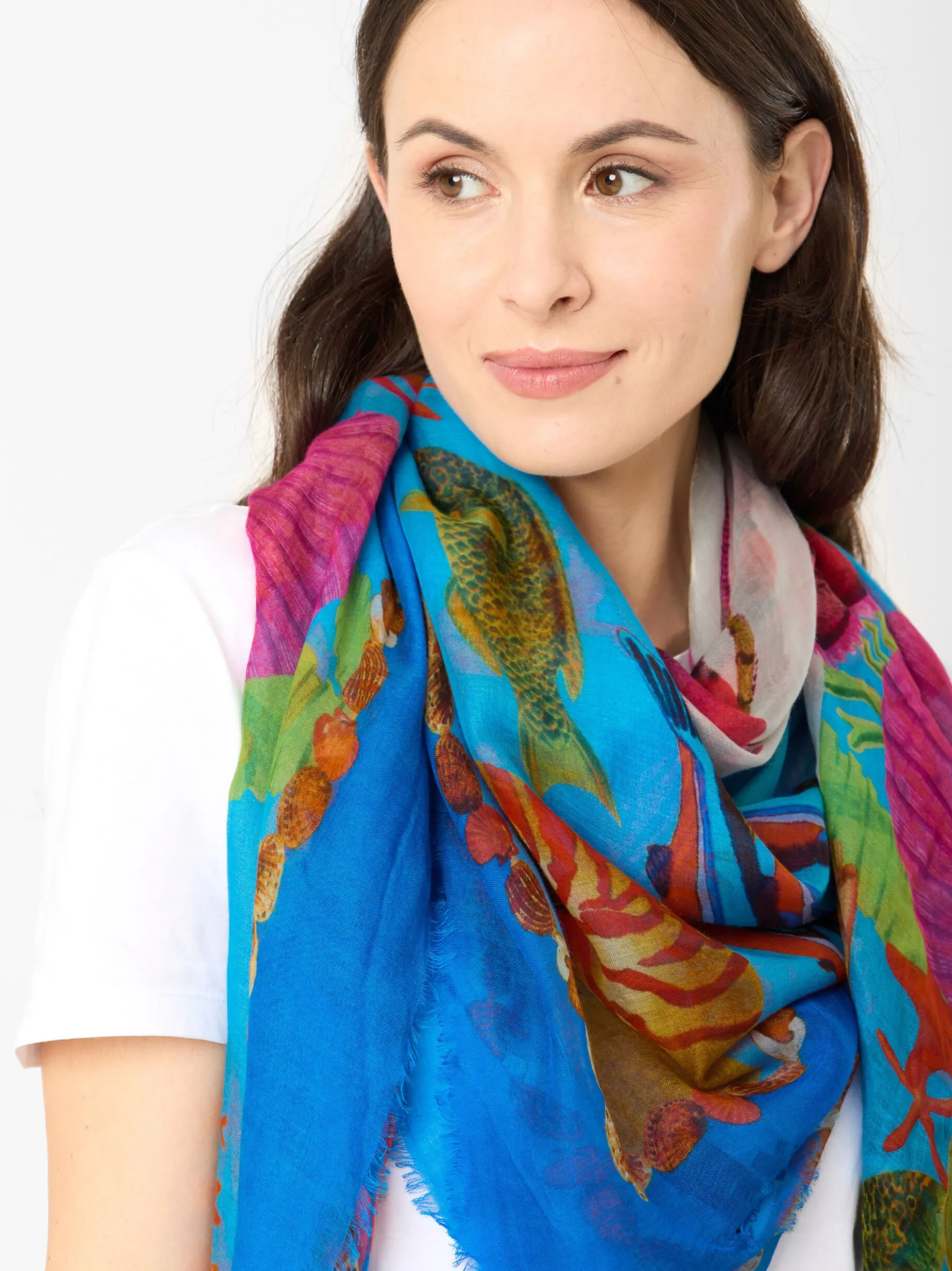 Codello Damen Tuch in blau mehrfarbig