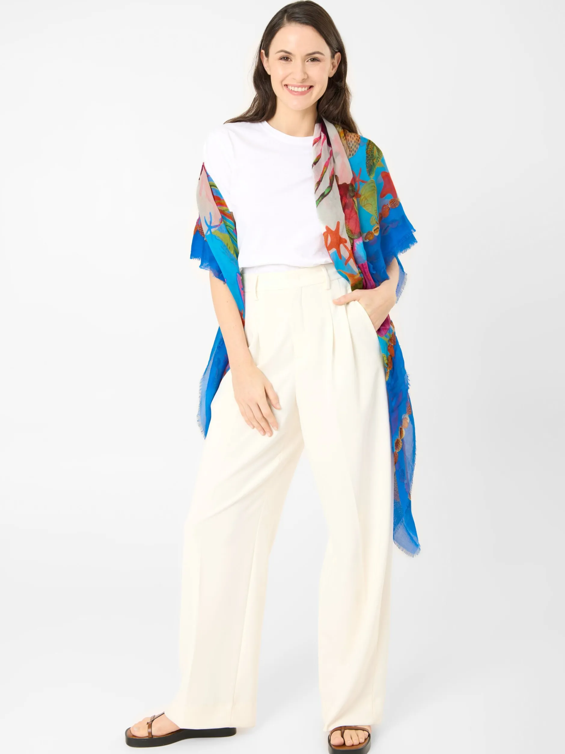 Codello Damen Tuch in blau mehrfarbig
