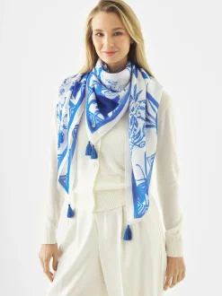 Codello Damen Tuch in weiß blau