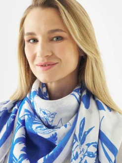Codello Damen Tuch in weiß blau