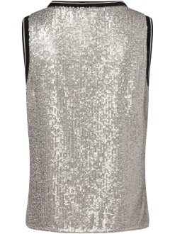comma casual identity Damen Top in silber