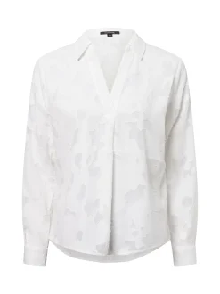 comma Damen Bluse in weiß - Ausschnitt: V-Ausschnitt