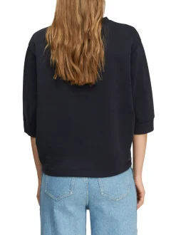 comma Damen Blusenshirt in schwarz - Ärmel: 3/4 Arm