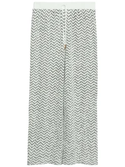 comma Damen Culotte in weiß schwarz - Länge: verkürzt