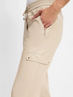 comma Damen Hose in beige - Länge: verkürzt