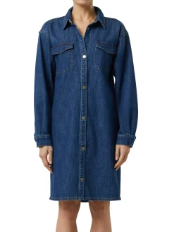 comma Damen Jeanskleid in denim - Ärmel: langarm