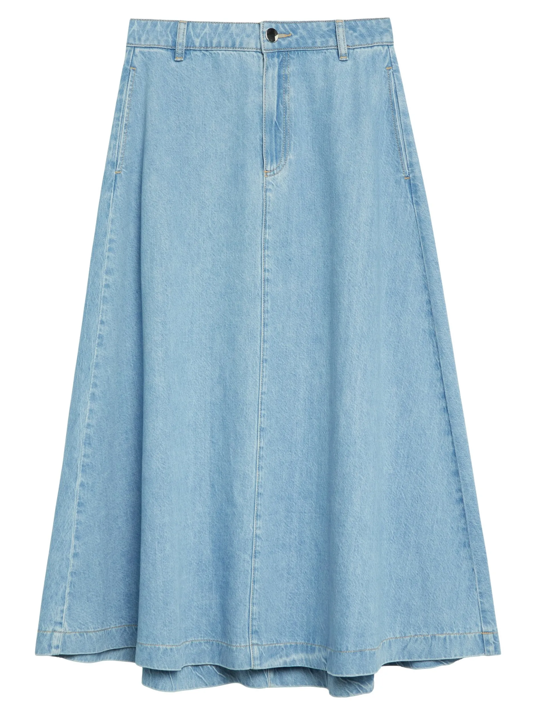 comma Damen Jeansrock in blau - Länge: lang
