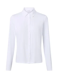 comma Damen Jerseybluse in weiß - Ärmel: langarm