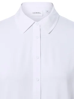 comma Damen Jerseybluse in weiß - Ärmel: langarm
