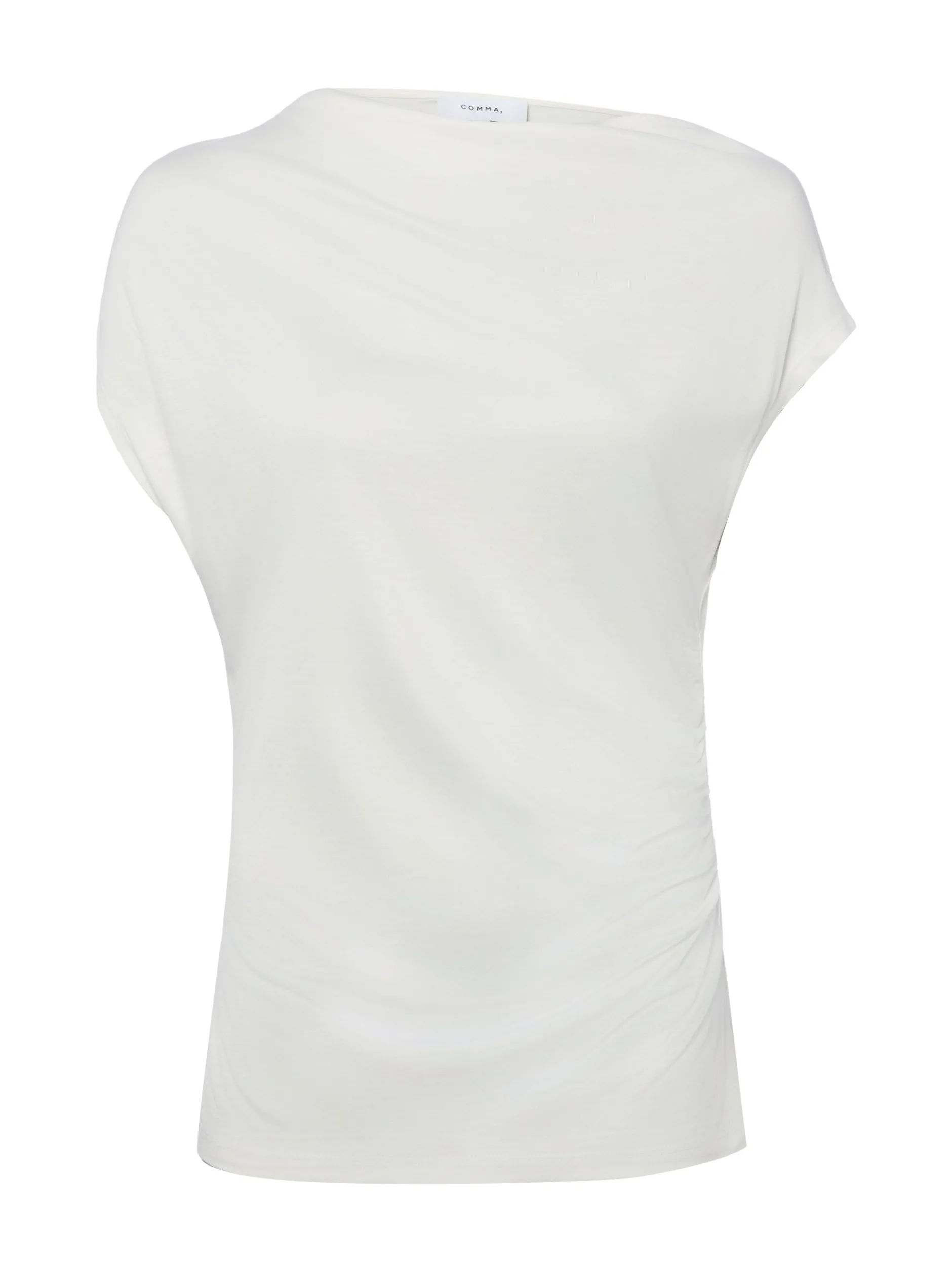 comma Damen Shirt in ecru - Ausschnitt: Wasserfall