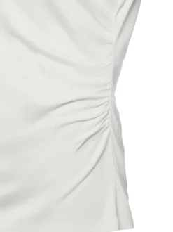 comma Damen Shirt in ecru - Ausschnitt: Wasserfall