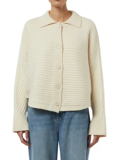 comma Damen Strickjacke in beige - Ärmel: langarm