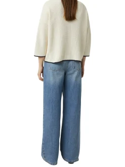 comma Damen Strickpullover in ecru - Ausschnitt: U-Boot