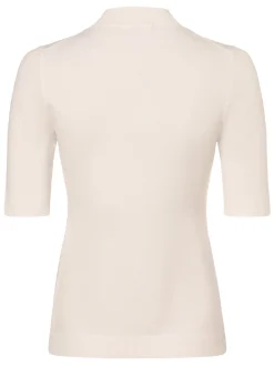 comma Damen Strickshirt in ecru - Ausschnitt: Stehkragen
