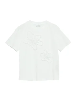 comma Damen T-Shirt in weiß - Ausschnitt: Rundhals
