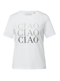 comma Damen T-Shirt in weiß - Ausschnitt: Rundhals