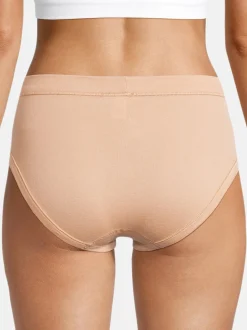 con-ta Damen Hüftslip - 3er Pack Feinripp in beige
