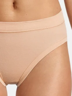 con-ta Damen Hüftslip - 3er Pack Feinripp in beige