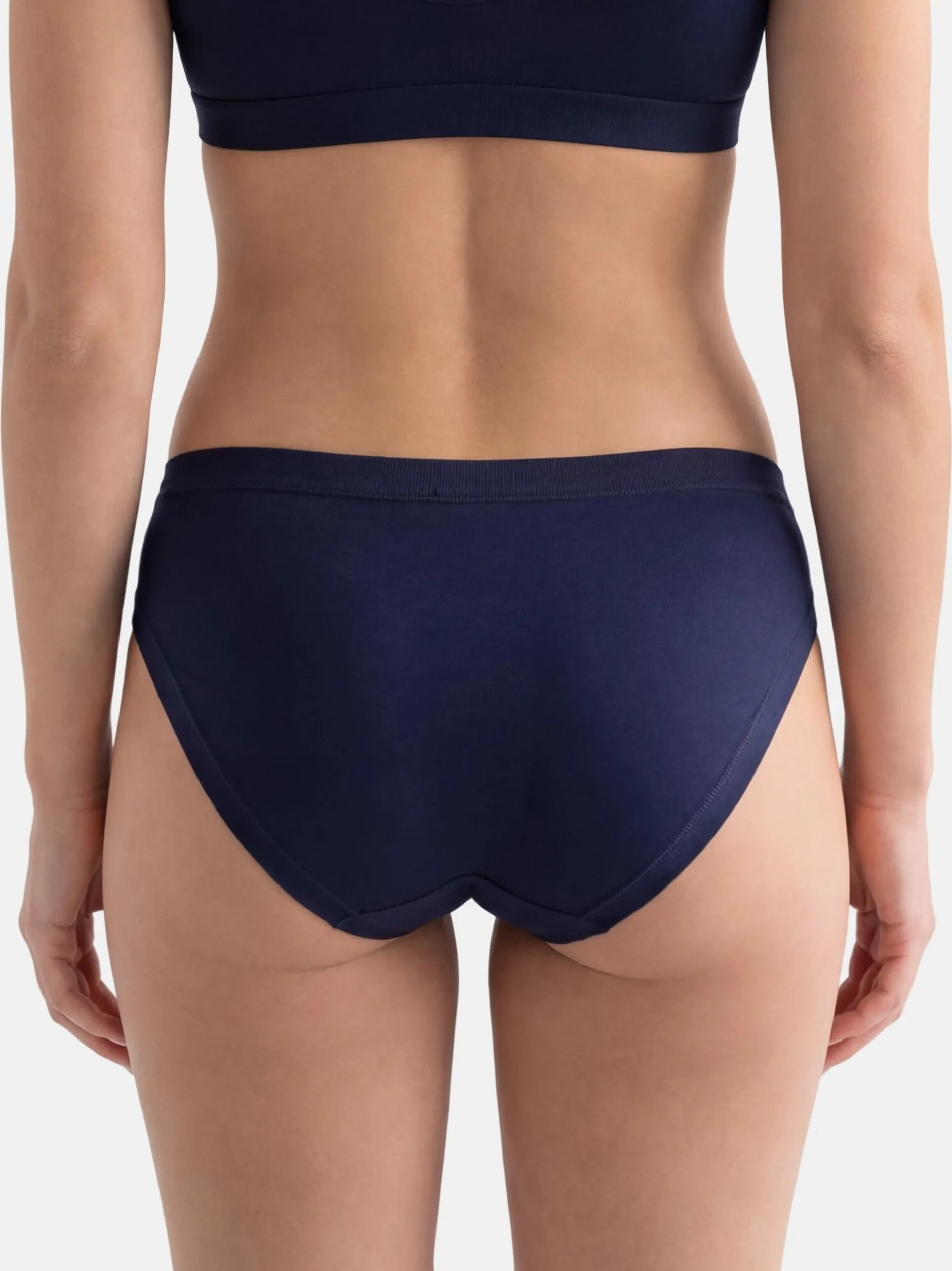 con-ta Damen Hüftslip - 6er Pack Feinripp in blau