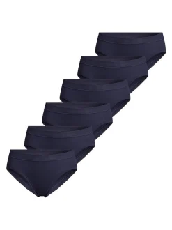con-ta Damen Hüftslip - 6er Pack Feinripp in blau