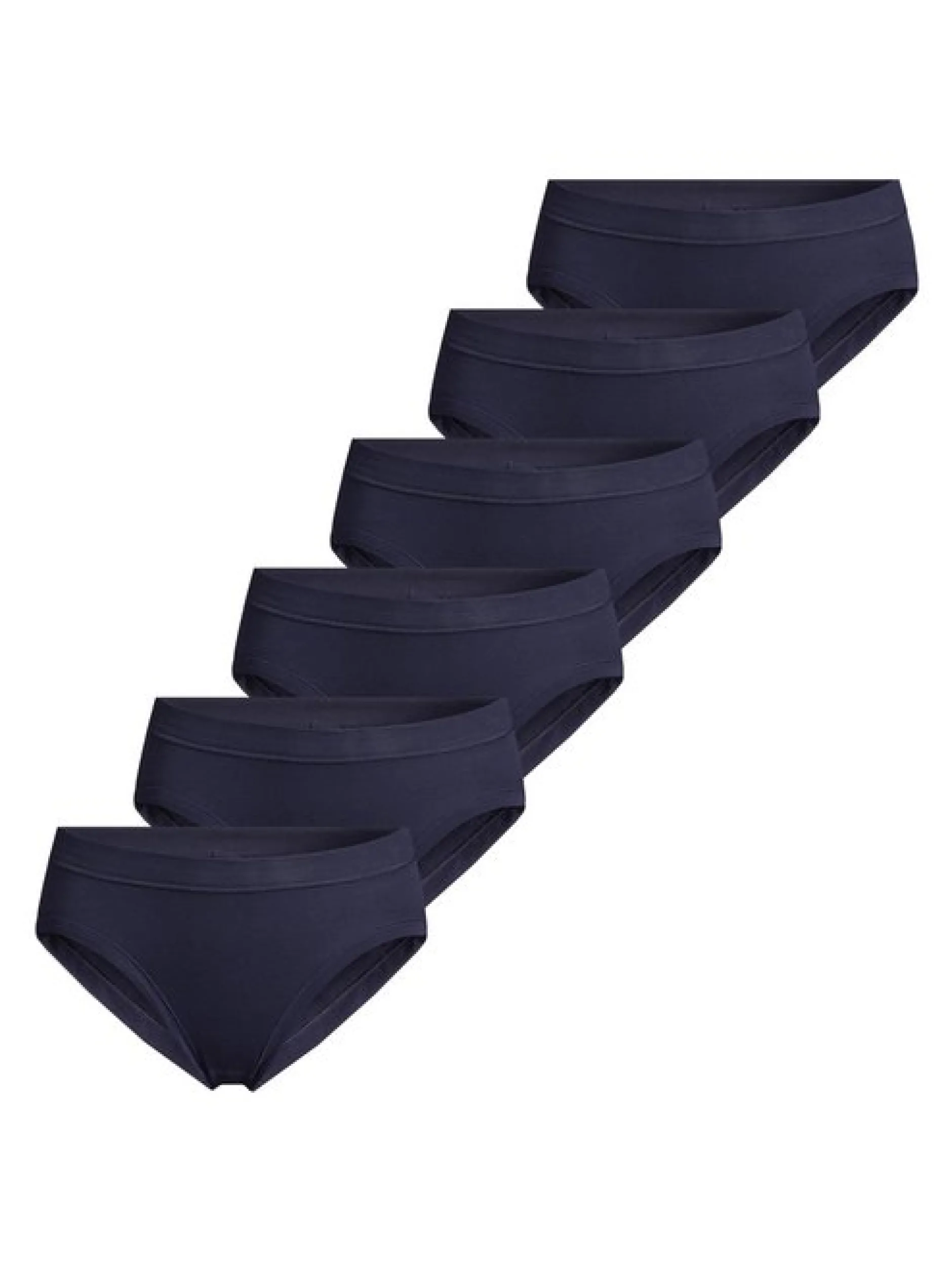 con-ta Damen Hüftslip - 6er Pack Feinripp in blau