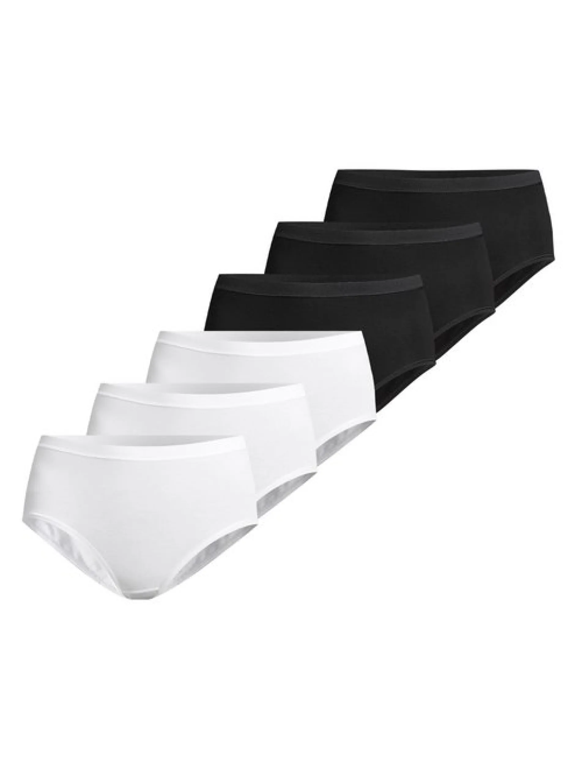 con-ta Damen Maxi Slip - 6er Pack Feinripp in mehrfarbig