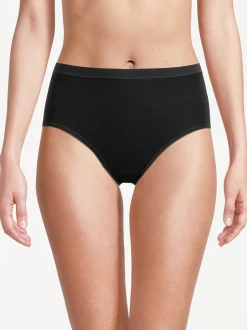 con-ta Damen Maxi Slip - 5er Pack Feinripp in schwarz