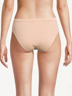 con-ta Damen Midi Slip - 6er Pack Feinripp in beige