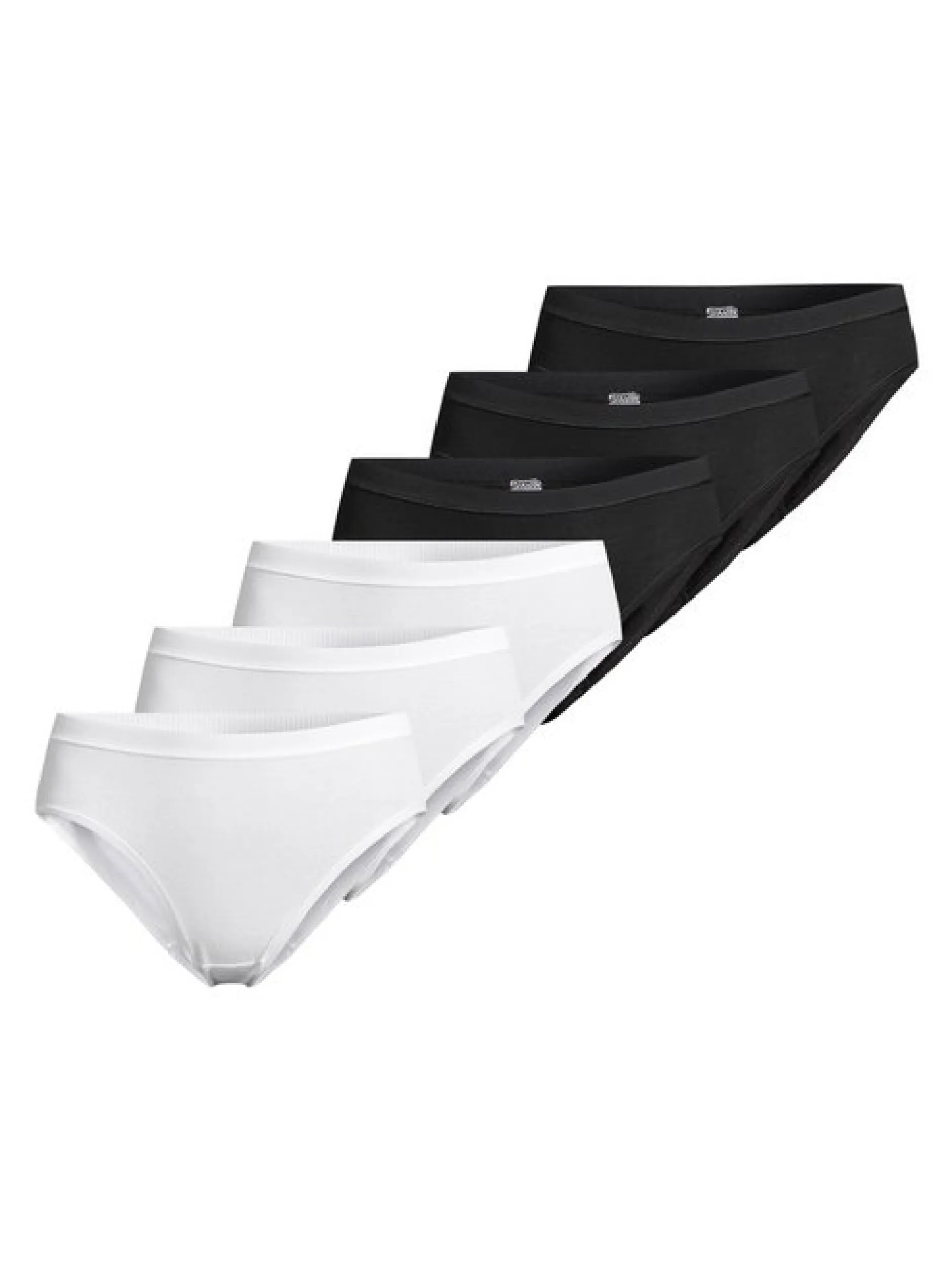 con-ta Damen Midi Slip - 6er Pack Feinripp in mehrfarbig