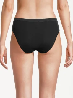 con-ta Damen Midi Slip - 5er Pack Feinripp in schwarz