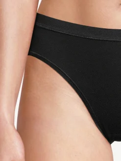 con-ta Damen Midi Slip - 5er Pack Feinripp in schwarz