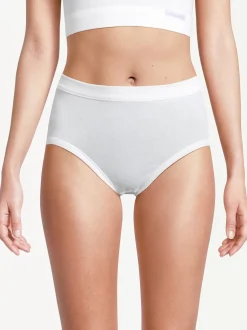 con-ta Damen Taillen Slip - 5er Pack Feinripp in weiß