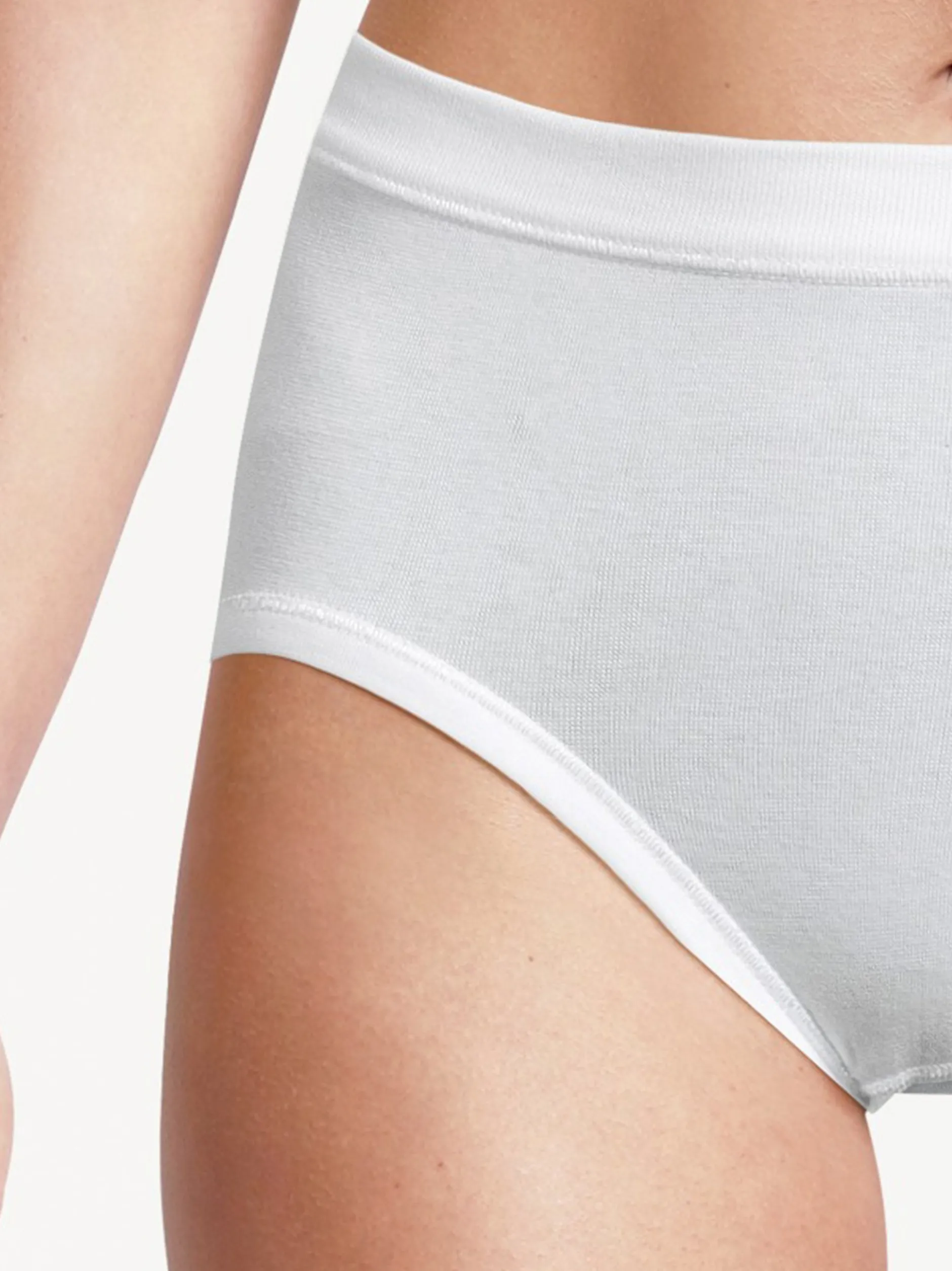 con-ta Damen Taillen Slip - 5er Pack Feinripp in weiß
