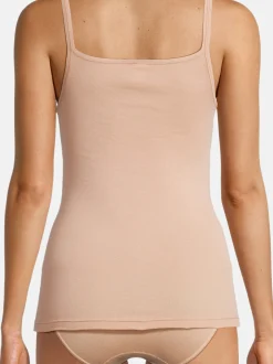 con-ta Damen Unterhemd - 3er Pack Feinripp in beige