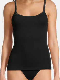 con-ta Damen Unterhemd - 3er Pack Feinripp in schwarz