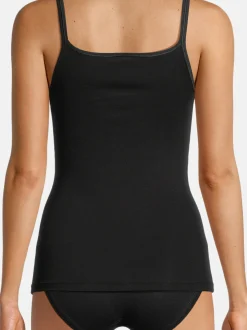 con-ta Damen Unterhemd - 3er Pack Feinripp in schwarz