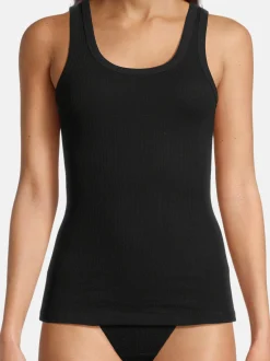con-ta Damen Unterhemd - 3er Pack Feinripp in schwarz
