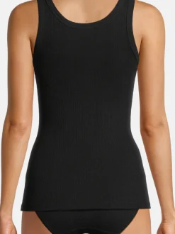 con-ta Damen Unterhemd - 3er Pack Feinripp in schwarz