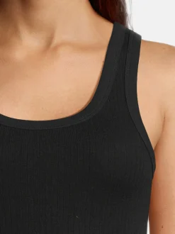 con-ta Damen Unterhemd - 3er Pack Feinripp in schwarz