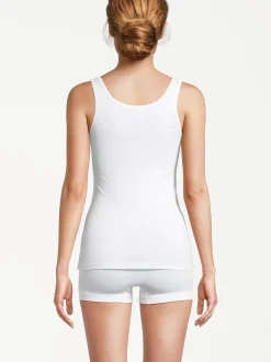 con-ta Damen Unterhemd - 3er Pack Feinripp in weiß