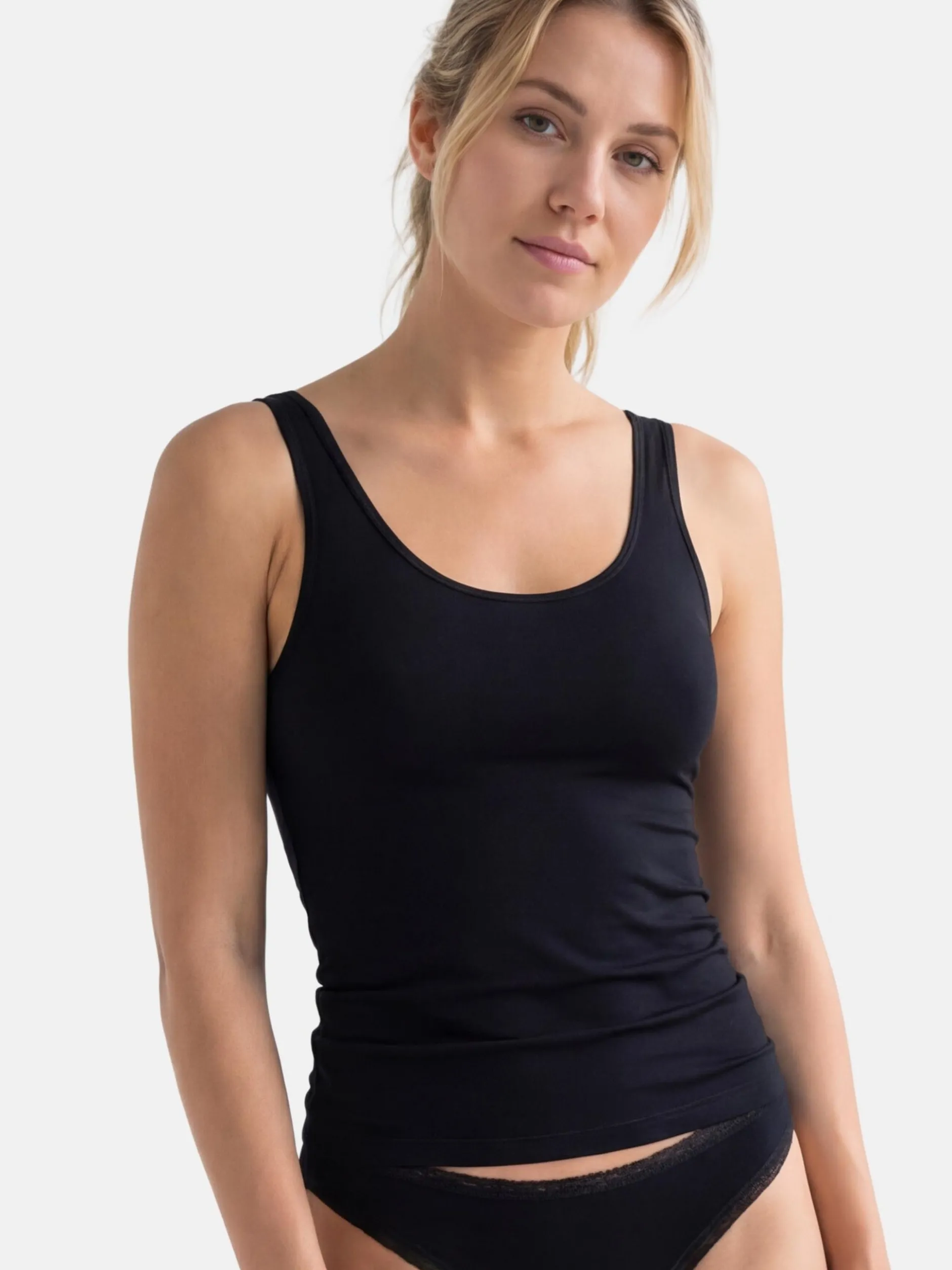 con-ta Damen Unterhemd - 6er Pack Modal in blau