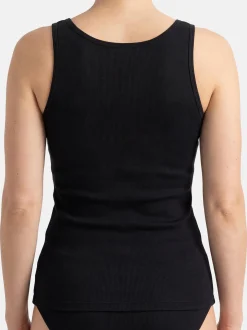 con-ta Damen Unterhemd - 6er Pack Modal in schwarz