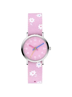 Cool Time Mädchen Armbanduhr - The Cool Flower Power in rosa