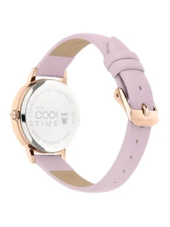 Cool Time Mädchen Armbanduhr - The Cool Rose Flower Power in rosa