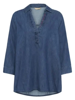 Culture Damen Jeansbluse CUmaxy in medium stone denim