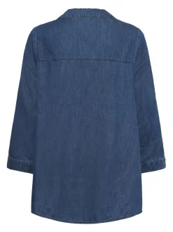 Culture Damen Jeansbluse CUmaxy in medium stone denim