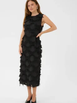 Culture Damen Kleid CUjavina in schwarz